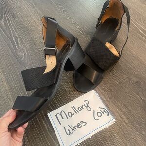 Madewell Black Sandals with heel size 9